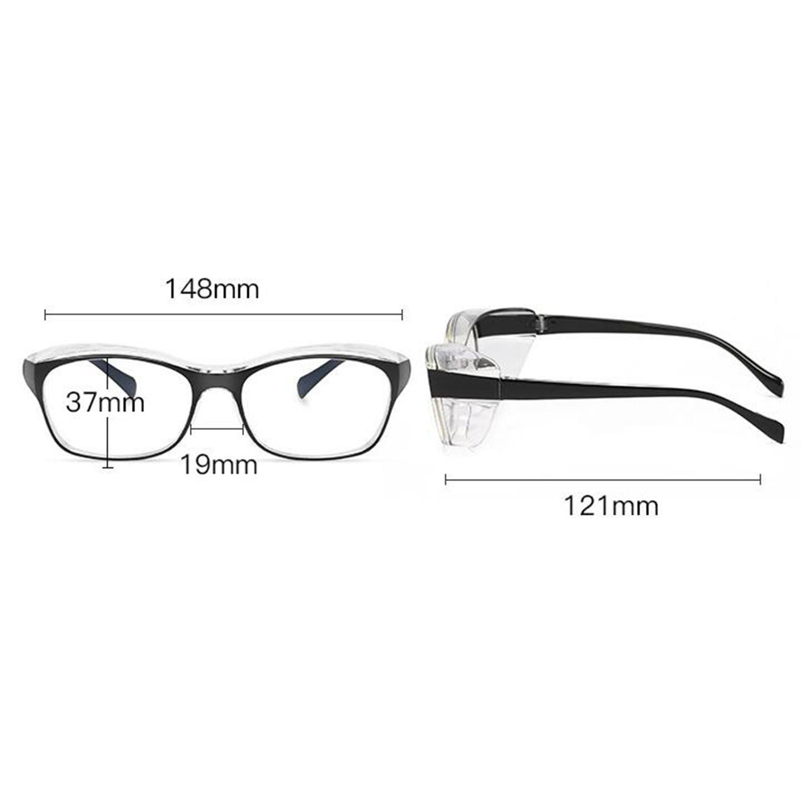 With Clear Anti Fog    Protection Eye Protection Black