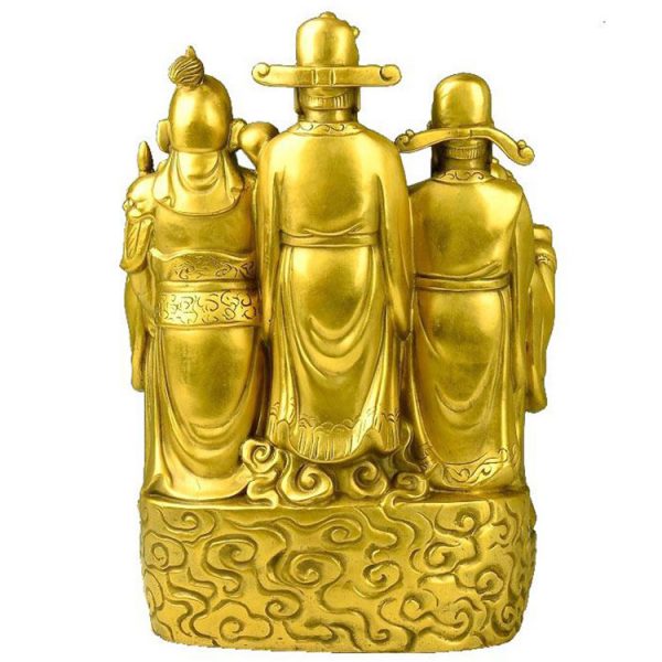 Tượng ngũ phúc Ngũ Hộ Thần Tài bằng đồng thau cỡ trung