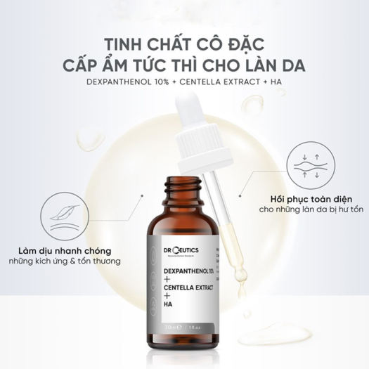 Serum B5 DrCeutics Cấp Ẩm Và Phục Hồi Da Dexpanthenol 10% + Centella Extract + HA 30ml 