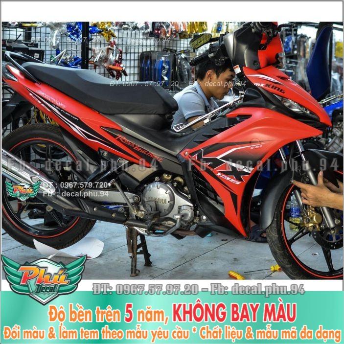 Tem rời Exciter 135 Mx Đen đỏ nhám
