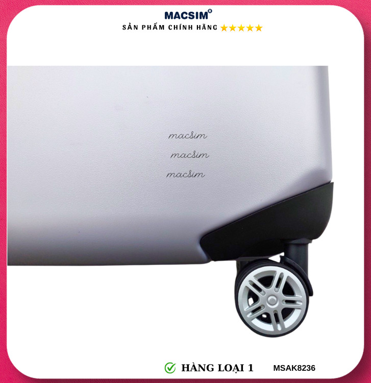 Vali cao cấp Macsim Aksen hàng loại 1 MSAK8236 cỡ 28 inch