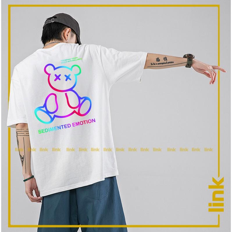 Hình ảnh Áo phản quang GẤU TEDDY KAWS tay lỡ UNISEX ( Đen, Trắng )