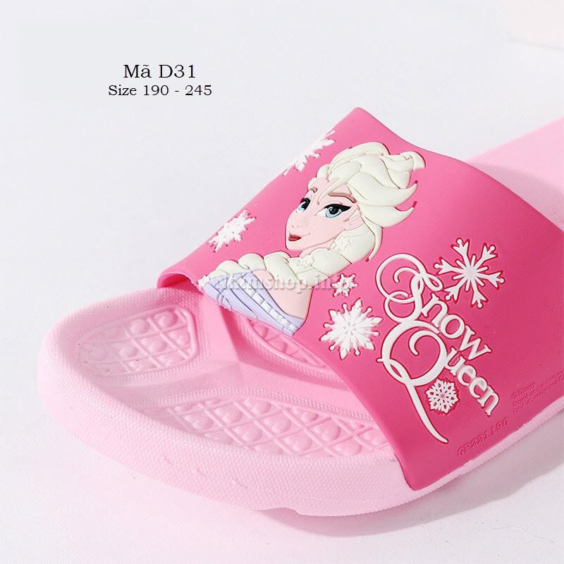 Dép bé gái - Dép công chúa elsa Frozen cho bé gái 6 tuổi trở lên có size to cho mẹ D31