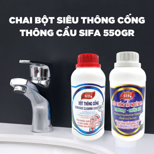 Bột thông tắc nghẽn cầu, cống Siêu Tốc Sifa 550gr - Huy Tưởng