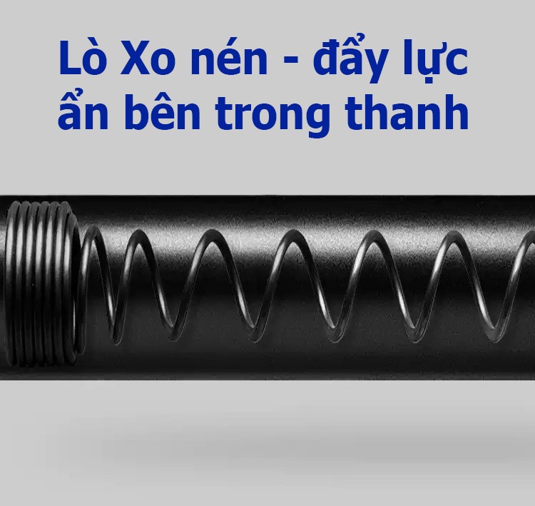 size dài T10 (dao động từ 3.61m ~ 3.83m) - Thanh treo rèm KHÔNG KHOAN, Cây treo rèm cửa không cần đinh vít