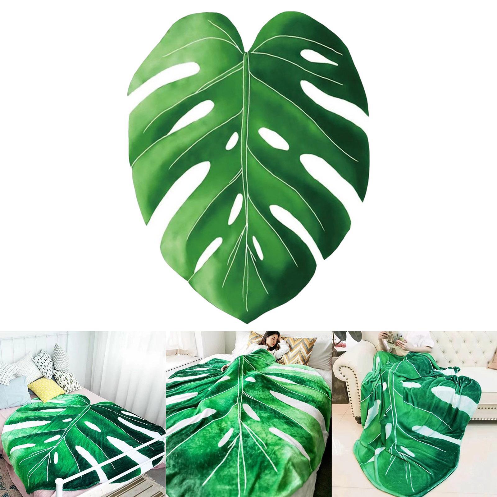 Comfortable Leaf Blanket Flannel Blanket Throw Blanket for Home Indoor Bed Light
