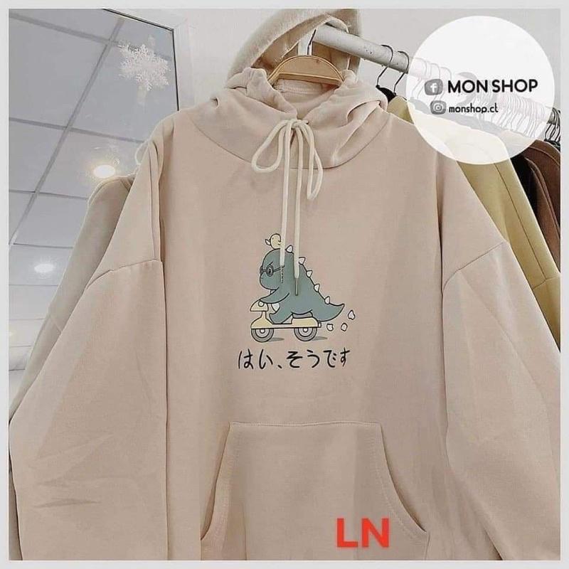 Áo hoodie khủng long đạp xe TH6