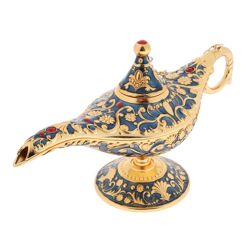 Aladdin Genie Light Lamp Jewelry Holder, Home Decoration, Gift Dark Blue