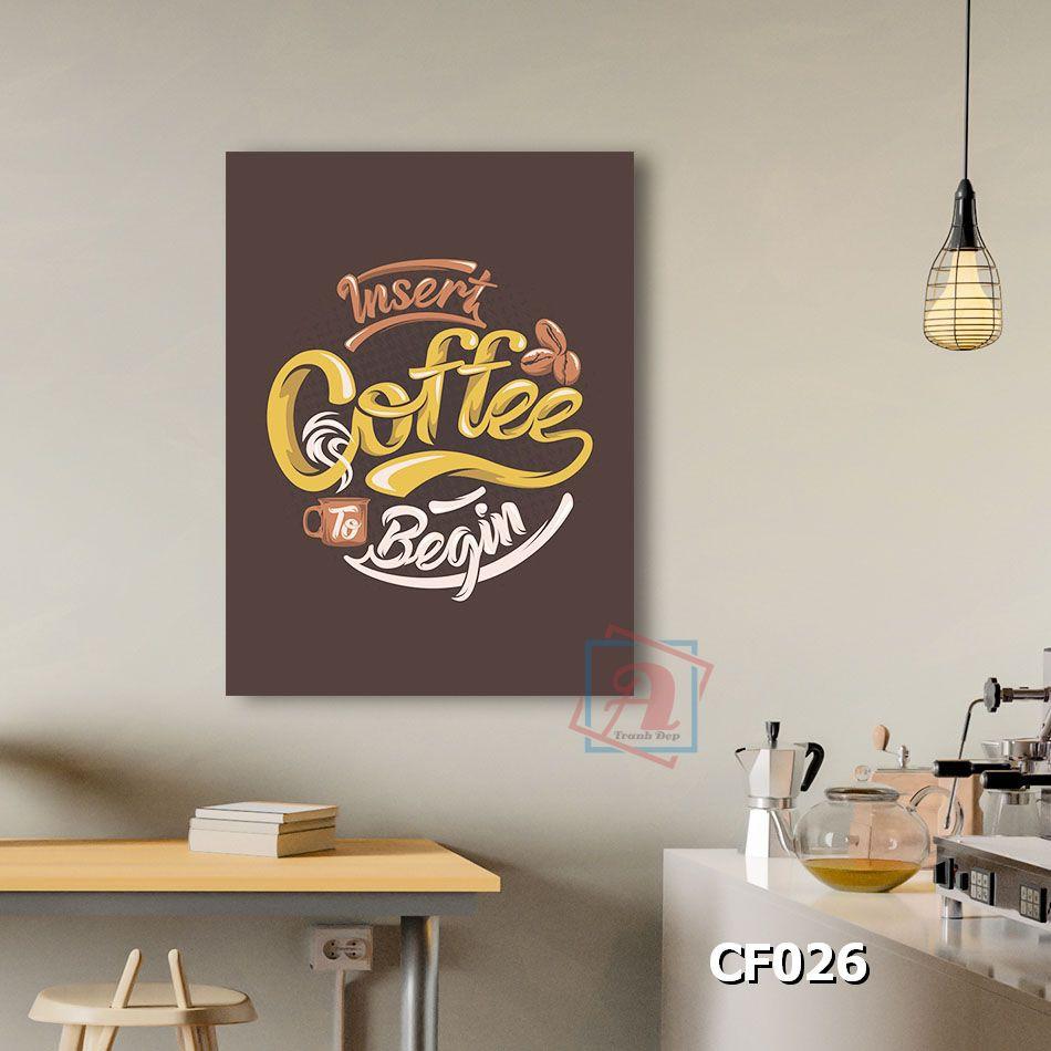Tranh chữ nghệ thuật trang trí quán cafe kích thước 60x80cm - CF025-028