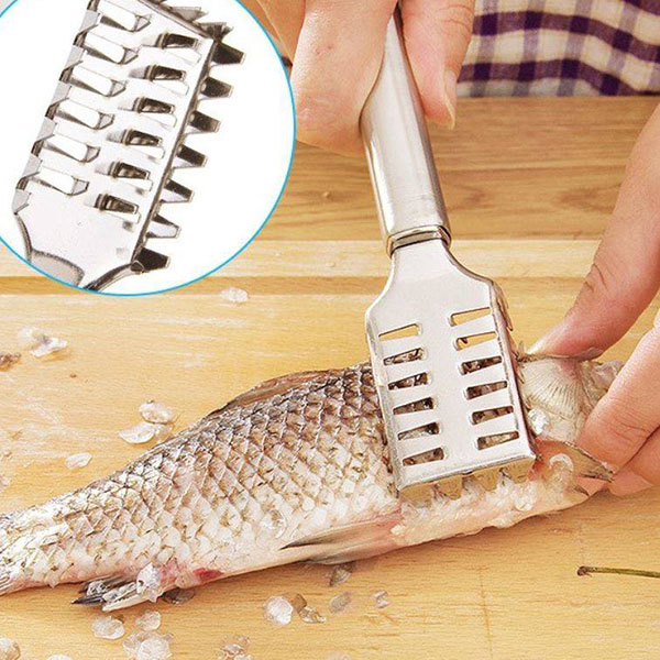 Bộ 2 Dụng Cụ Đánh Vảy Cá (Màu Bạc)