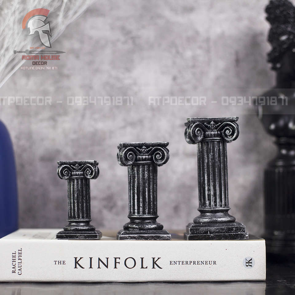 Trụ La Mã cột Hy Lạp làm chân nến decor, chụp ảnh, trang trí nhà cửa size 8- 10- 13cm