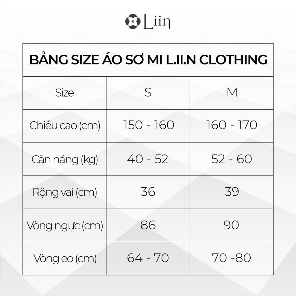 ✹✜Áo sơ mi nữ dài tay form công sở màu Trắng Cổ Tàu kết hợp viền đen thanh lịch Liin Clothing SM3565