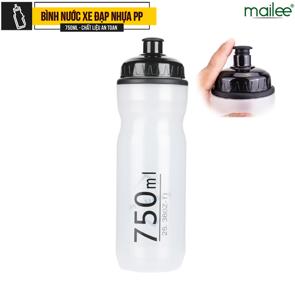 Bình Chai Nước Xe Đạp Lớn 750ml YQ750 Chất Liệu Nhựa PP An Toàn Dễ Dàng Vệ Sinh MaiLee