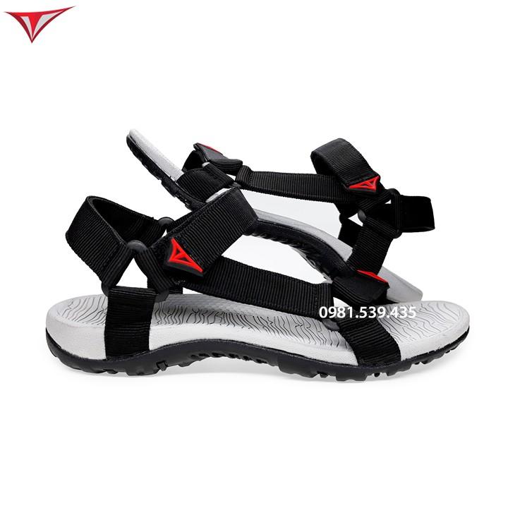 Giày sandal nam đi học Việt Thủy quai chéo đen- VT8