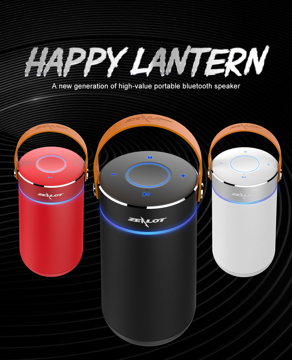 Loa bluetooth mini Zealot xách tay ngoài trời âm thanh lớn S21 hàng chính hãng tương thích các dòng điện thoại thông minh máy tính và laptop