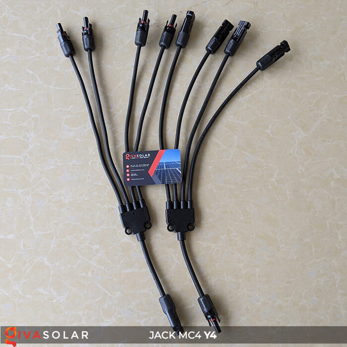 Cặp Jack kết nối chữ Y phân 4 nhánh MC4 GV-Y4