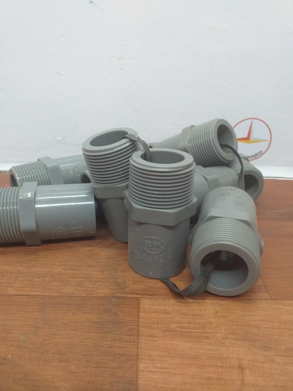 Nối ren ngoài 42 ống 34 nhựa Bình Minh