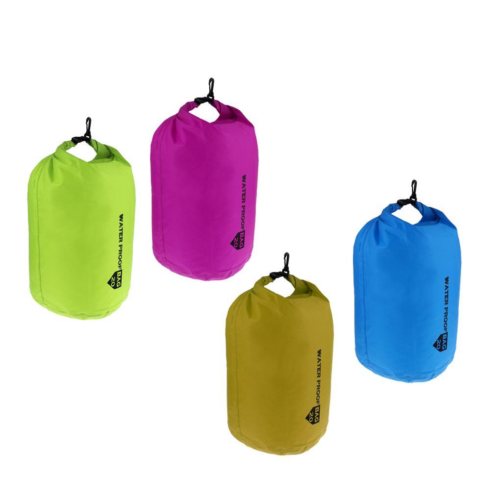 2X Waterproof Pack Sack Camping Rafting Kayak Compression Sack 20L Light Green