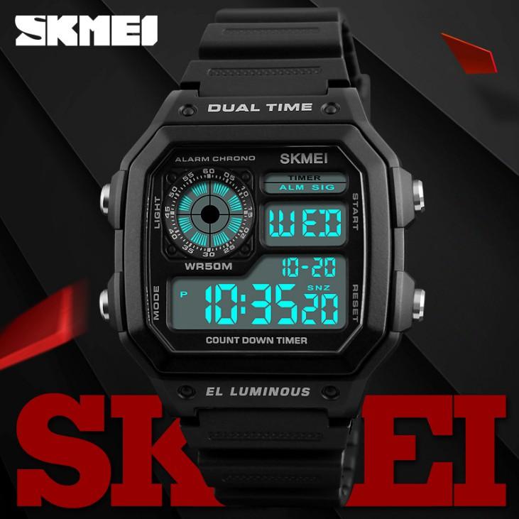 Đồng hồ thể thao nam Skmei 1299 chống nước dây siêu bền