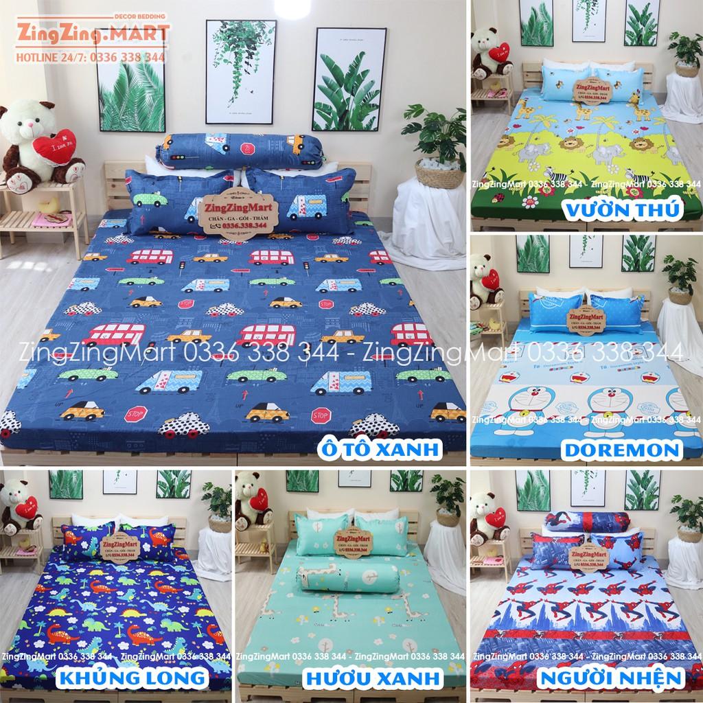 (Giá hủy diệt) Bộ Ga Kèm Đôi Vỏ Gối Poly Cotton Siêu Ngộ Nghĩnh M6/M8 | Mẫu Kitty (được chọn mẫu)