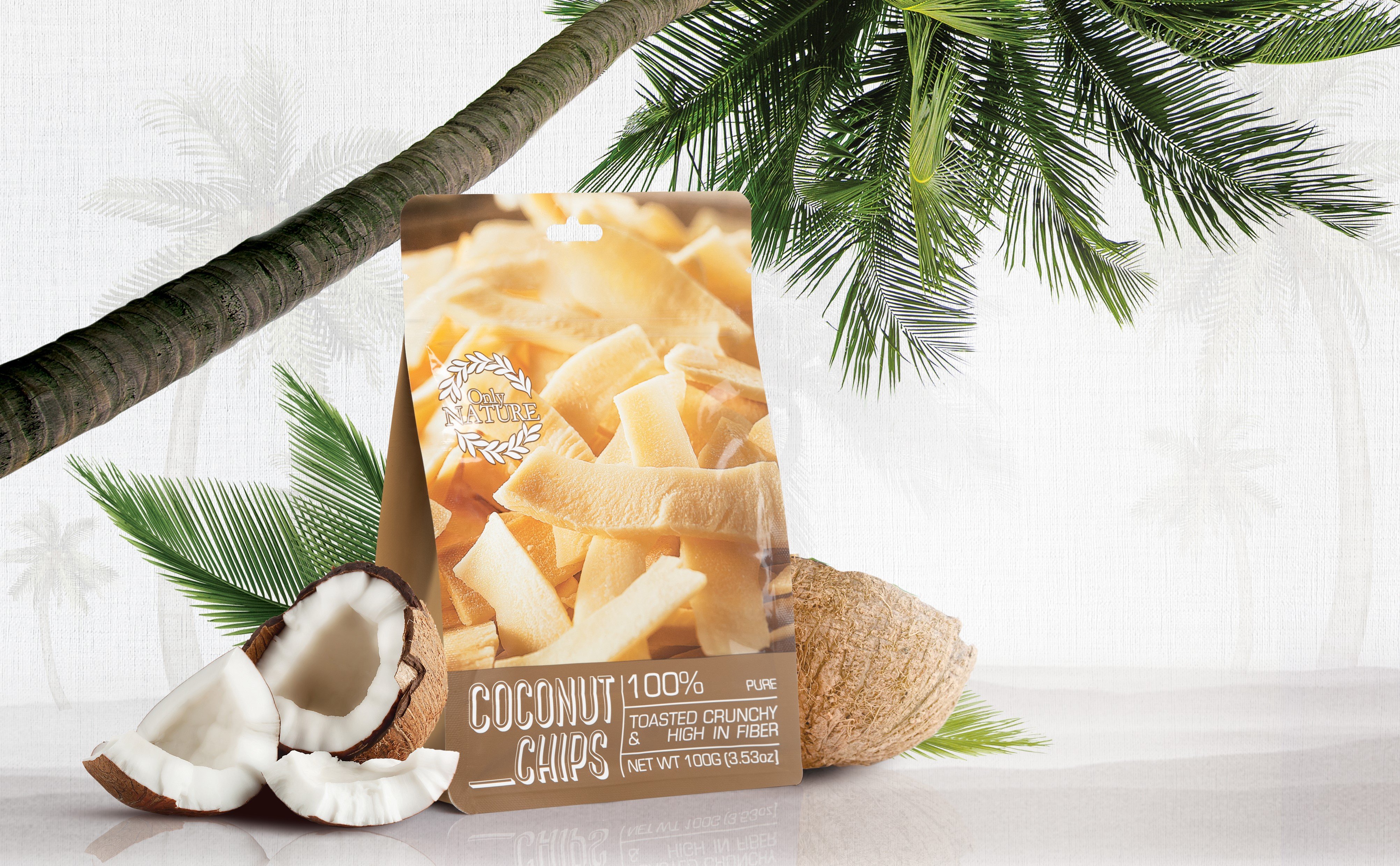 Hình ảnh Dừa Sấy Giòn - Coconut Chips Only Nature (100gr/ hộp)