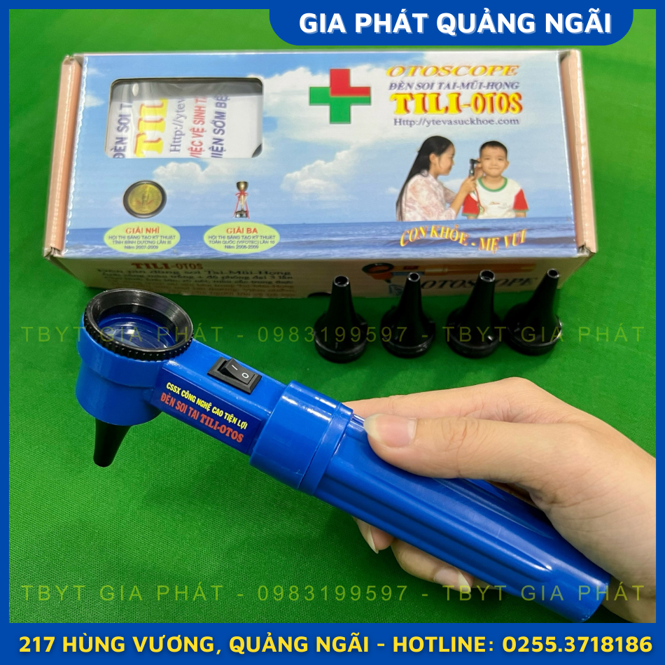 (SẴN PIN) ĐÈN SOI TAI MŨI HỌNG TILI-OTOS TẶNG KÈM 02 PIN AA