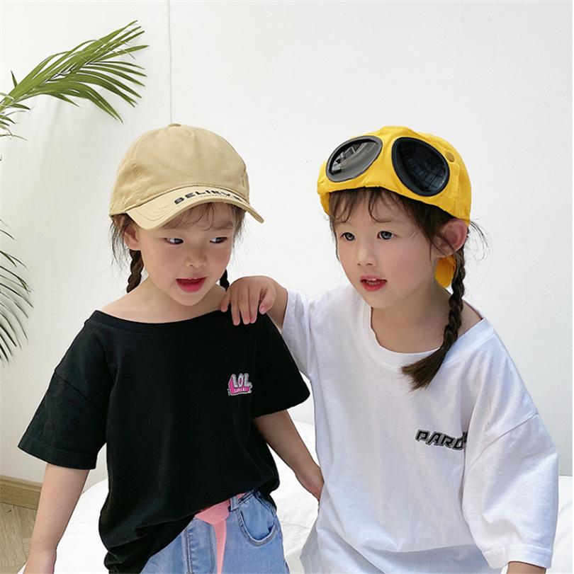 3-12 Tuổi Bé Trai Bé Gái Bóng Chày CapSummer Thời Trang Tấm Che Nón Trẻ Em Bé Trai Bé Gái Áo Nón Snapback Hip hợp