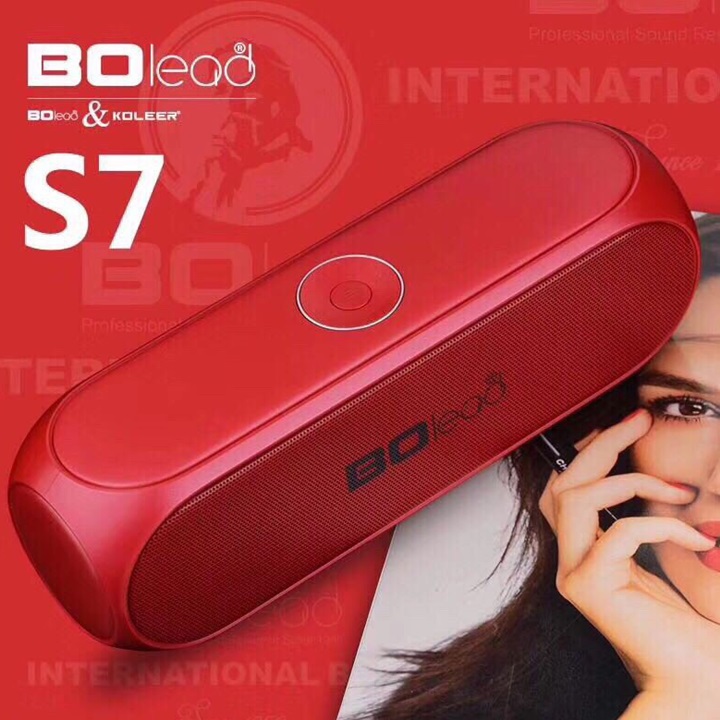 Loa Bluetooth cao cấp BOlead S7 màu Đỏ - Hàng nhập khẩu