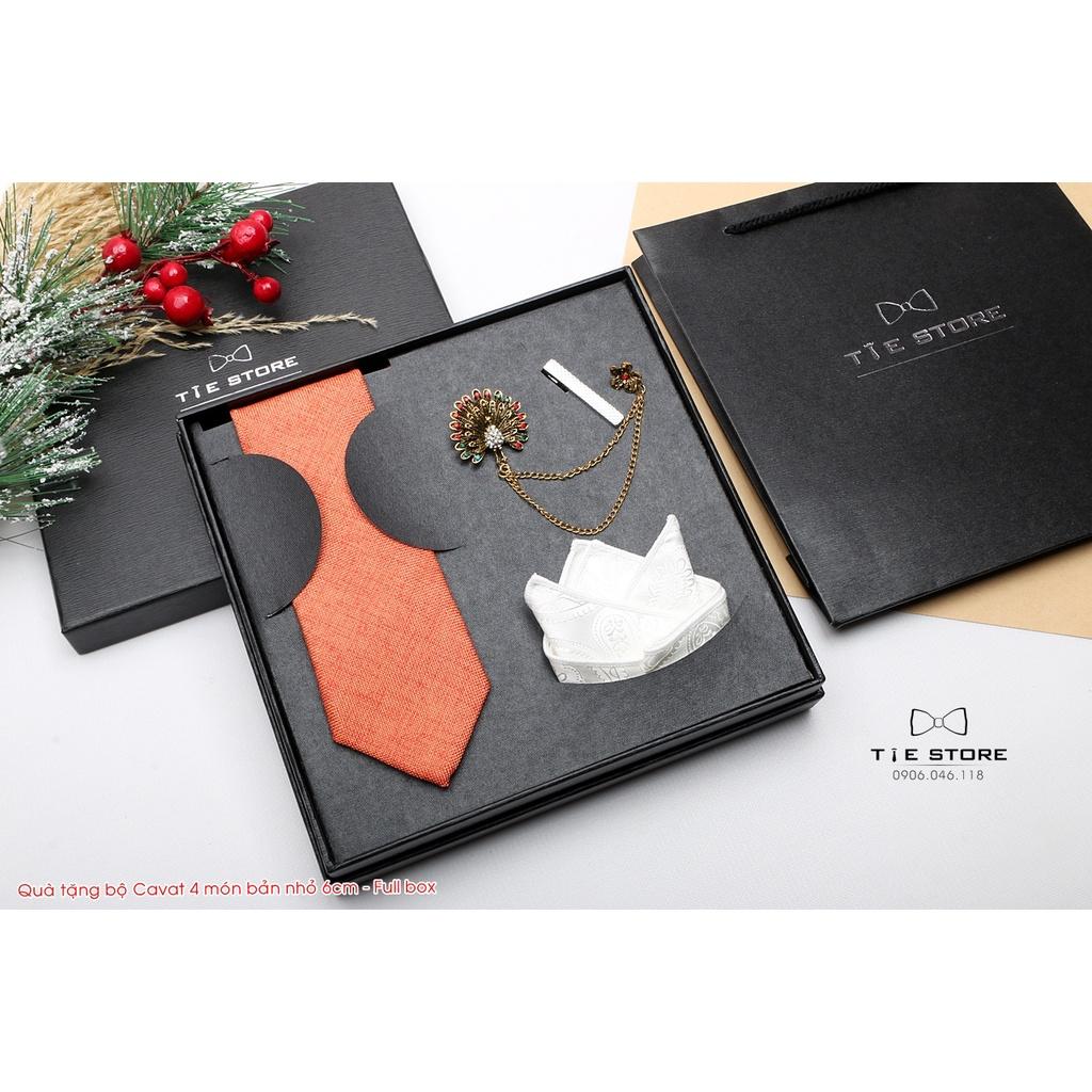 Cavat Bộ Cao Cấp Hàn Quốc 4 món Phụ Kiện - Full box kèm túi xách, Màu cam