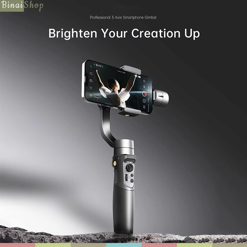 Hohem ISteady Mobile + (New Version) - Gimbal Chống Rung Dành Cho Điện Thoại, Nhận Diện Khuôn Mặt, Theo Dõi Chuyển Động, Hoạt Động 13 Giờ