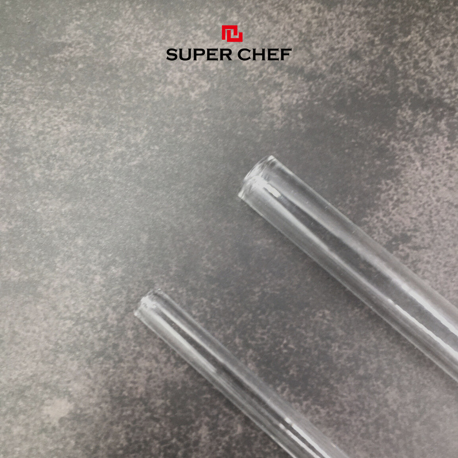 Bộ 3 ống hút thủy tinh và que rửa ống Super Chef có thể tái sử dụng nhiều lần, tiện dụng