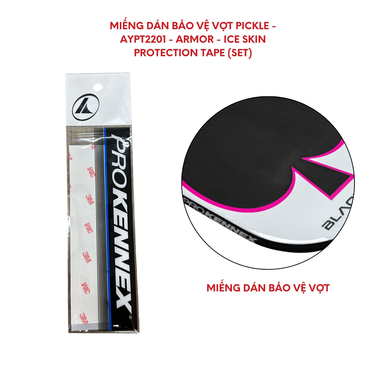 Miếng dán bảo vệ vợt Pickleball Armor Ice Skin Protection Tape của Prokennex tiêu chuẩn USA