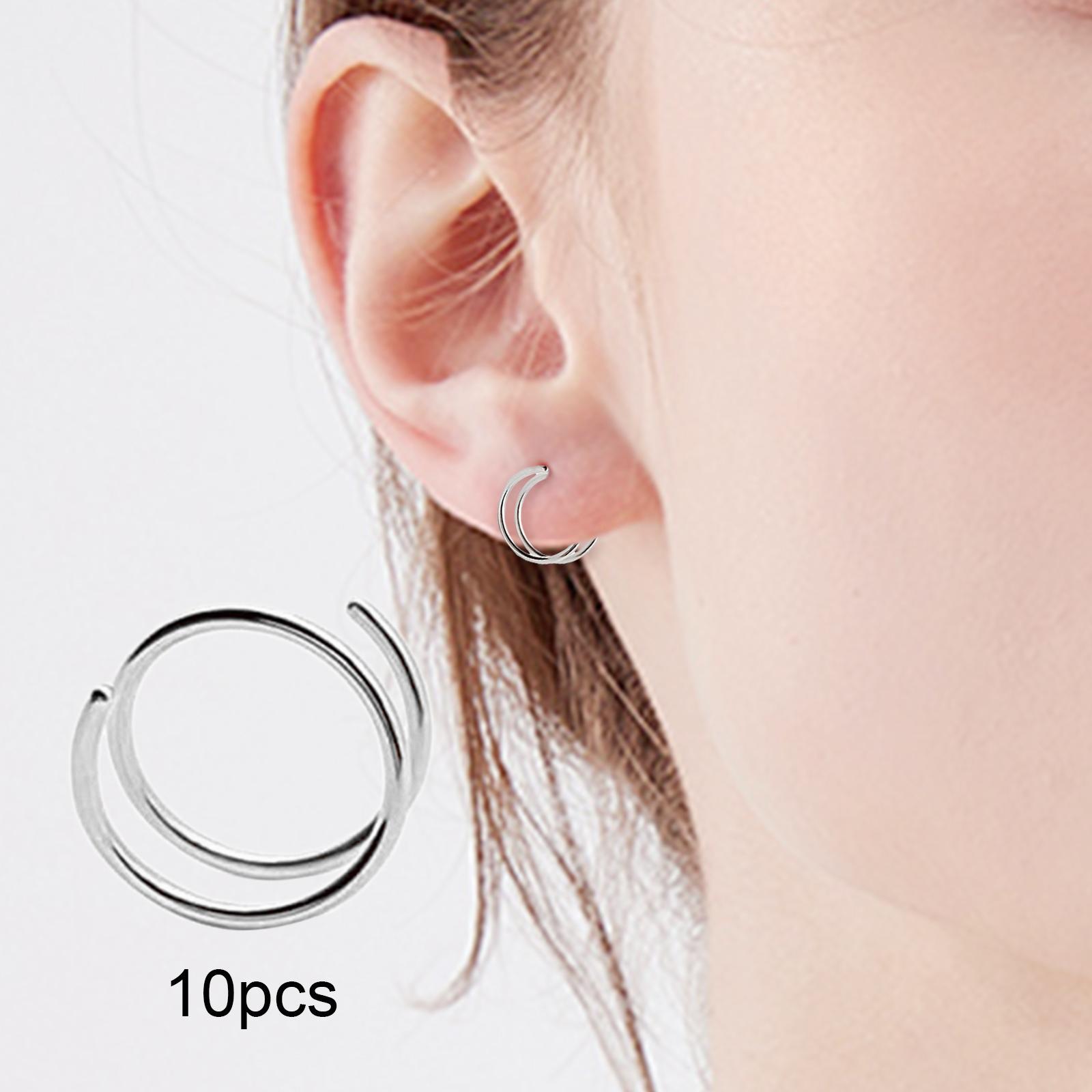10 Count 6mm Nose Rings Spiral Nose Hoop  Birthday