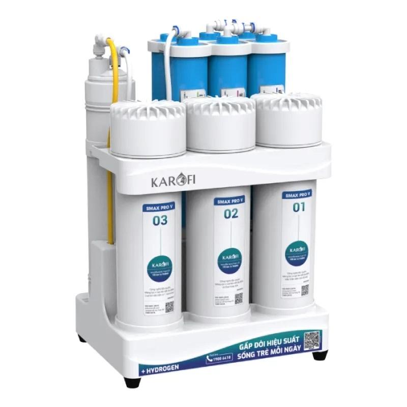 Máy Lọc Nước Để Gầm Karofi KAQ-U03 Pro, Lõi RO Purifim Mỹ - 10 Lõi Lọc Bù Khoáng Hydrogen, Hàng Chính Hãng