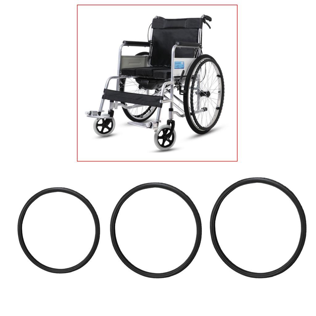 Heavy Duty Polyurethane Sn-ap on Wheelchair Street Tire Tyre Fits Most Wheelchair Bicycle