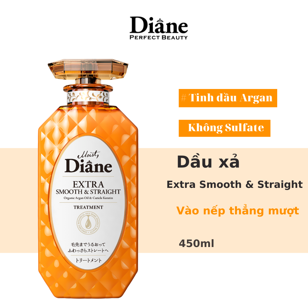 Dầu xả vào nếp thẳng mượt  Moist Diane Extra Straight (450ml)