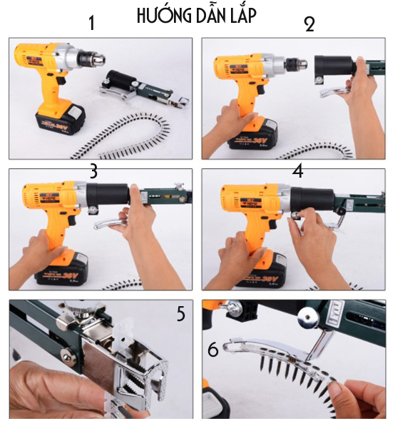 Bộ Đầu Súng Kit Bắn Vít Liên hoàn siêu nhanh lên Gỗ, Ván, Pallet, Thạch Cao – Phụ kiện Lắp Máy Khoan tiết kiệm 30 lần sức lực, tiết kiệm 20% chi phí, gọn gàng siêu tiện dụng