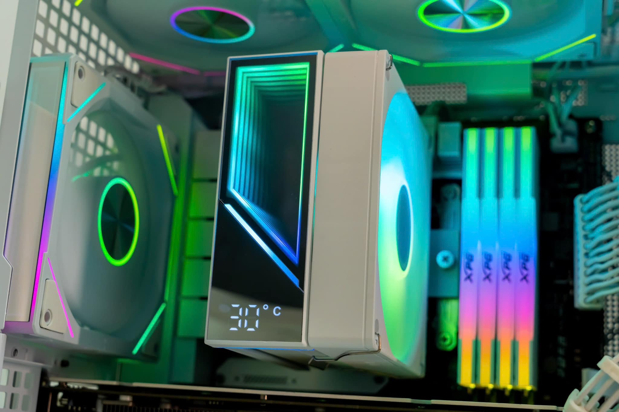 Tản Nhiệt Khí CPU Leopard KF420E RGB-DGT Trắng/Đen – Hàng Chính Hãng