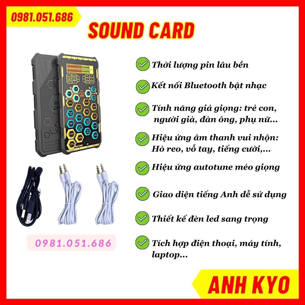 Sound card K9 mobile - Chơi game, thu âm, livestream, karaoke online cực kỳ chất lượng, dễ dàng sử dụng bảo hành 1 năm