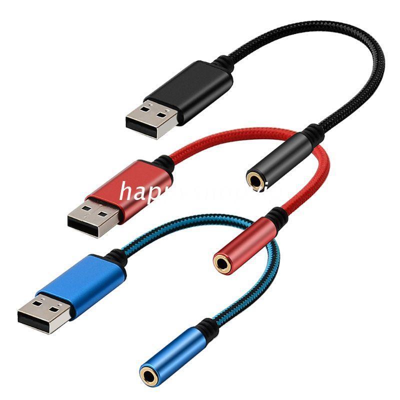 Dây cáp chuyển đổi tai nghe HSV 0.2m/1m 2In1 USB sang 3.5mm cho máy tính