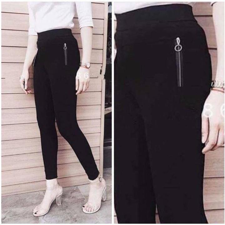Quần legging umi Hàn khóa sườn 2 túi sau mã 5121