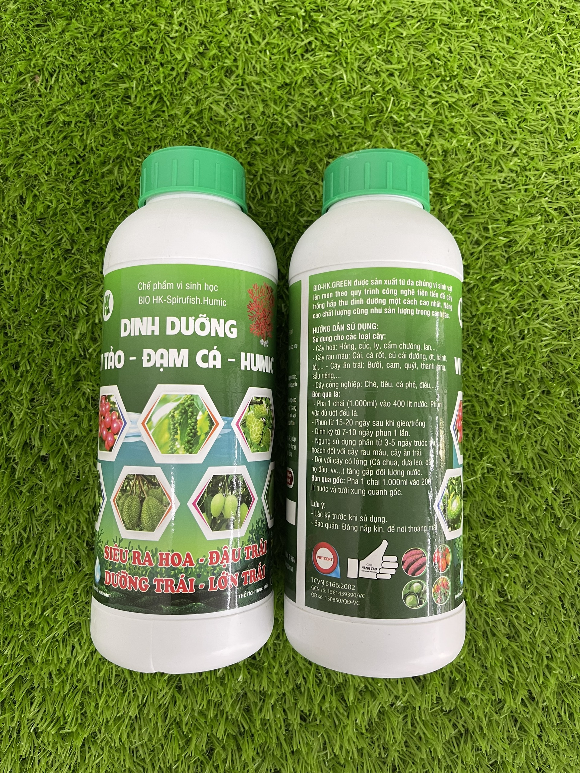 Dinh dưỡng vi tảo - đạm cá - humic chai 1 lit