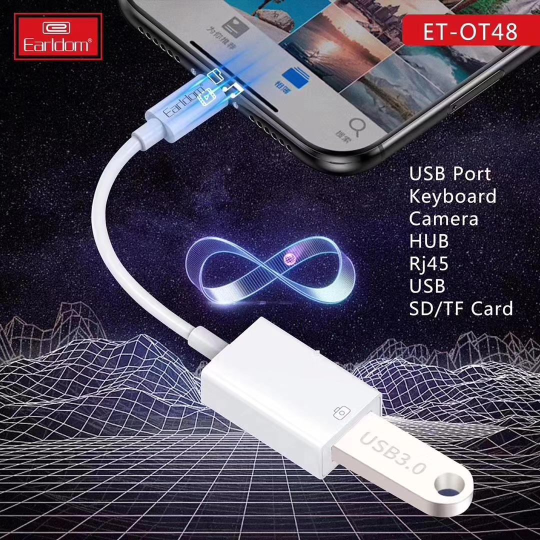 Jack Chuyển Đổi OTG + USB Earldom ETOT48 Tiêu Chuân