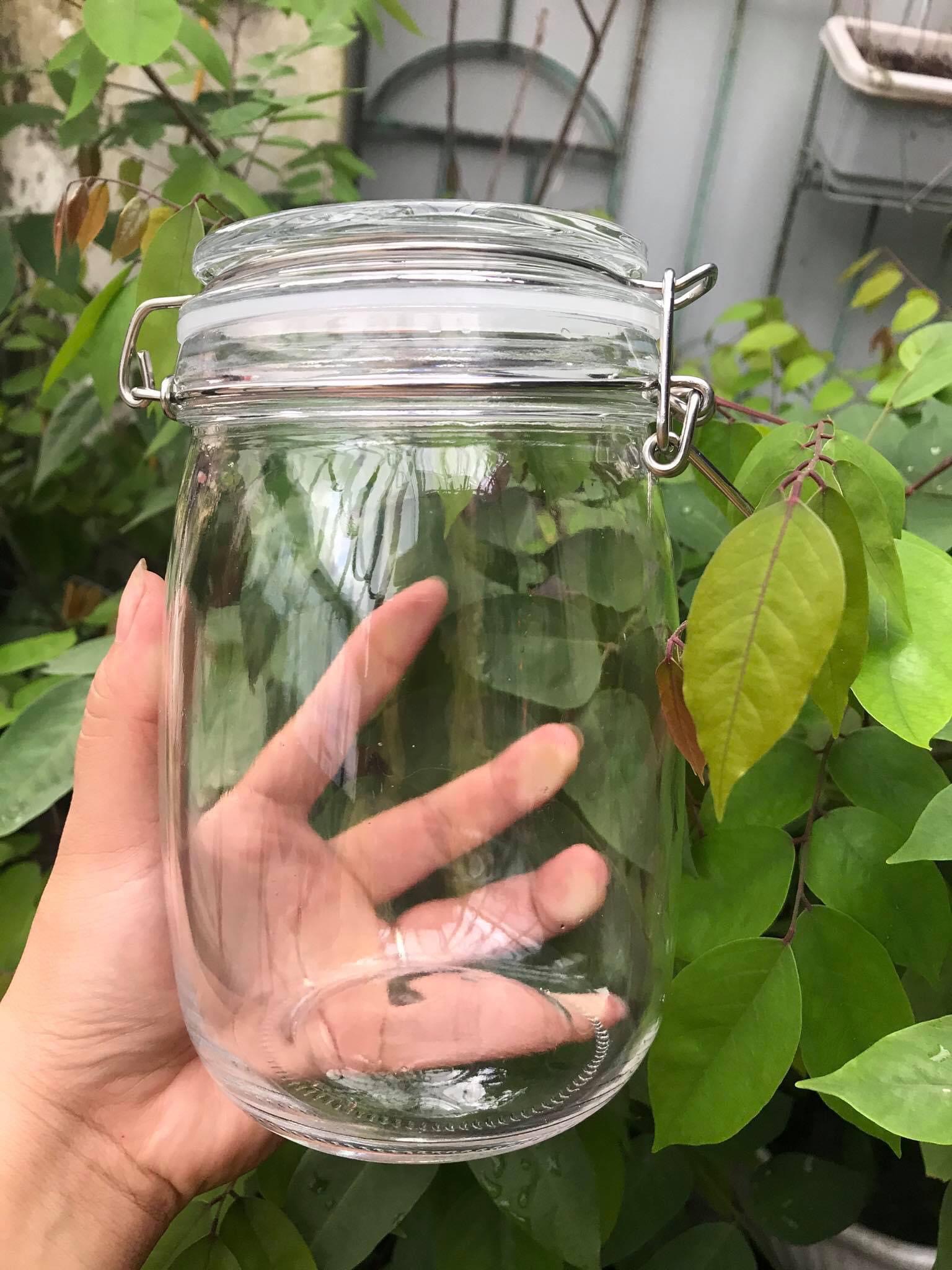 Hũ thủy tinh nắp cài kín hơi 1500ml ~ 2000ml đựng đồ khô, thực phẩm