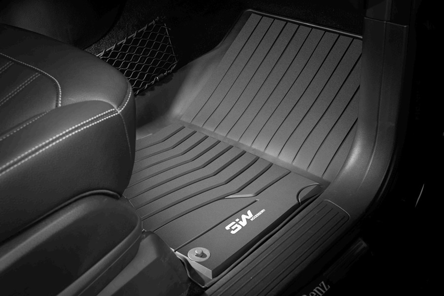 Thảm lót sàn dành cho xe ô tô Mercedes CLA 2014 Nhãn hiệu Macsim 3W chất liệu nhựa TPE đúc khuôn cao cấp - màu đen