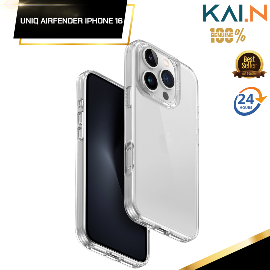 Ốp Lưng trong suốt siêu mỏng TPU UNIQ Hybrid Air Fender Dành cho iPhone 16 PRO MAX/ 16 PRO/ 16 PLUS/ iphone 16_ Hàng chính hãng