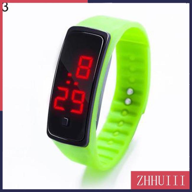 Đồng Hồ Thể Thao Điện Tử Chống Thấm Nước Với Màn Hình LED Dây Silicone Thời Trang
