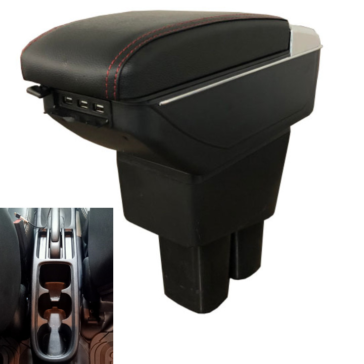 Hộp tỳ tay ô tô, xe hơi tích hợp 7 cổng USB dùng cho xe Honda City 2009-2013
