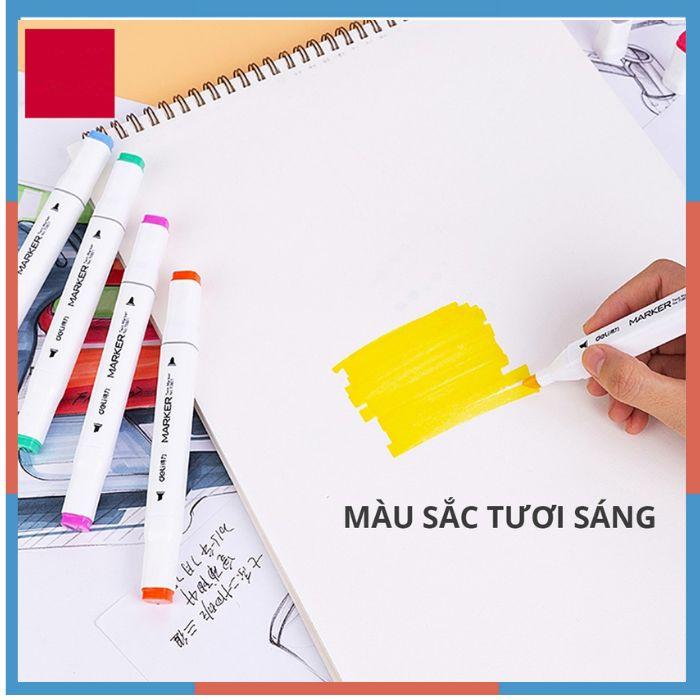 Hộp 80 Bút Lông Màu 2 Đầu Artist Marker - Deli 70816-80