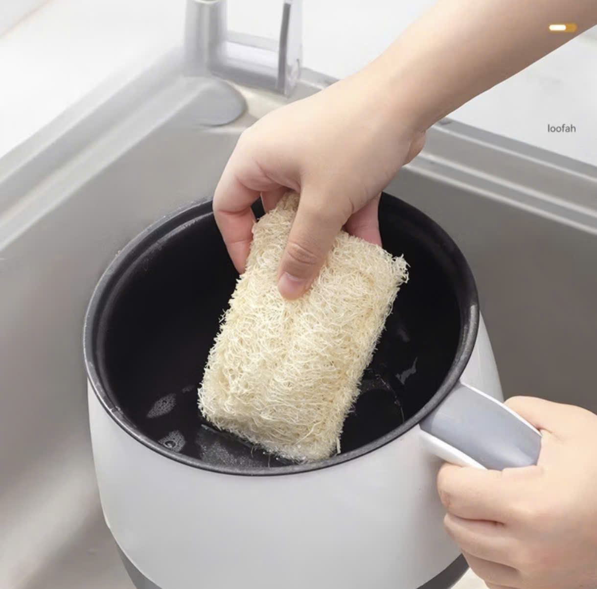 COMBO 5 Miếng Rửa Chén Bát Xơ Mướp, Sơ Mướp Khô Rửa Bát, Chà Xoong Nồi, Mút Rửa Chén